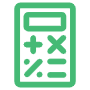 Green Budget Calculator And Finance free icon for commercial use