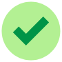 Green Check Mark Circle Round free icon for commercial use