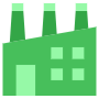 Green Factory Building free icon for commercial use