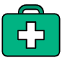 Green First Aid Kit Or Medical Kit free icon for commercial use