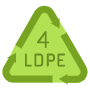Green Low Density Polyethylene Ldpe Symbol icon