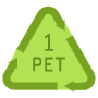 Green Polyethylene Or Pet Symbol icon