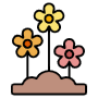 Growing Garden Flowers Or Gardening free icon for commercial use