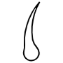 Hair Black Outline free icon for commercial use