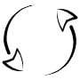 Hand Drawn 2 Looping Arrows free icon for commercial use