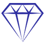 Hand Drawn Diamond Dark Blue Outline free icon for commercial use