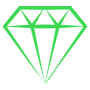 Hand Drawn Diamond Green Outline free icon for commercial use