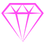 Hand Drawn Diamond Pink Outline free icon for commercial use