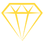 Hand Drawn Diamond Yellow Outline free icon for commercial use