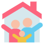 Happy Family Home And Generation free icon for commercial use