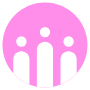 About Us Pink Circle free icon for commercial use