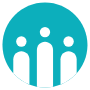 About Us Turquoise Circle free icon for commercial use
