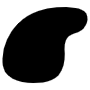 Abstract Black Curvy Liquid Shape icon