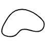 Abstract Liquid Black Outline Shape icon