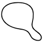 Abstract Liquid Paint Shape Black Outline icon