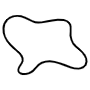 Abstract Liquid Shape Black Outline icon