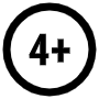 Age Restriction Four Black Circular free icon for commercial use