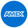 American Express Blue Circle Round Logo free icon for commercial use