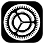 Apple Settings Black free icon for commercial use