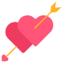 Arrow And Pink Hearts icon