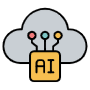Artificial Intelligence Cloud Computing icon