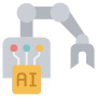 Artificial Intelligence Factory Robotic Arm icon