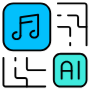 Artificial Intelligence Generated Music free icon for commercial use