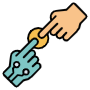 Artificial Intelligence Robotic Hand free icon for commercial use