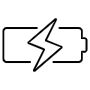 Battery Lighting Or Power Black Outline free icon for commercial use