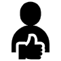 Best Customer Experience Black free icon for commercial use