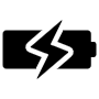 Black Battery Lighting Or Power free icon for commercial use
