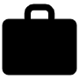 Black Briefcase Silhouette icon
