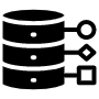 Black Database Server Diagram free icon for commercial use
