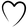 Black Heart Aesthetic Outline free icon for commercial use