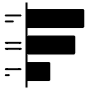 Black Horizontal Bar Chart For Infographic free icon for commercial use