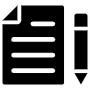 Black Paper Notes And Pencil free icon for commercial use
