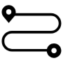 Black Start To End Location free icon for commercial use