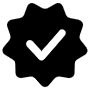 Black Verified Sign And Tick free icon for commercial use