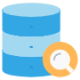 Blue Database Server Hosting Search free icon for commercial use