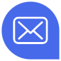 Blue Email Chat Bubble free icon for commercial use