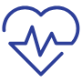 Blue Heart Rate Symbol Outline free icon for commercial use