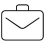 Briefcase Portfolio Black Outline icon