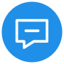 Chat Blue Circle free icon for commercial use