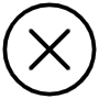 Close Circle Black Outline free icon for commercial use