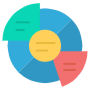 Complex Pie Chart Infographic Element free icon for commercial use