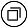Copy Document Black Outline Circle icon