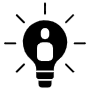 Creative Person Or Mentor Manager Inside Black Lightbulb free icon for commercial use