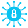 Cyber Security Protection Blue Padlock free icon for commercial use
