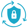 Cyber Security Protection Process Blue Shield free icon for commercial use