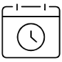 Daily Schedule Calendar Black Outline free icon for commercial use